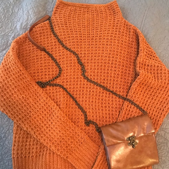 Burnt orange Moral Fiber Sweater - Picture 1 of 2